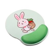 Pad mouse de 25 x 23 cm conejo, verde