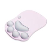 Pad mouse de 27 x 20 cm huella de gato, rosado
