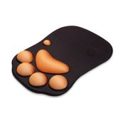 Pad mouse de 27 x 20 cm huella de gato, negro