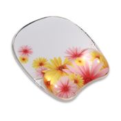 Pad mouse de 22.5 x 19.5 cm flores, transparente