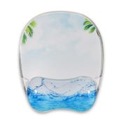 Pad mouse de 22.5 x 19.5 cm playa, transparente