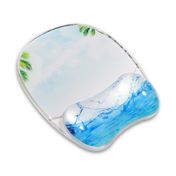 Pad mouse de 22.5 x 19.5 cm playa, transparente