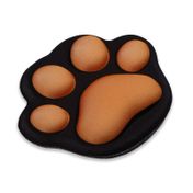 Pad mouse de 11.5 x 9.5 cm huella de gato, negro