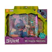 Diario Stitch con candado y accesorios