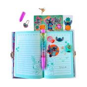 Diario Stitch con candado y accesorios