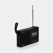 Radio reloj AM/FM portable con Bluetooth de 1.2 W RMS