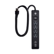Multitoma con supresor de picos ge 4 salidas + 2 USB