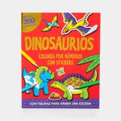 Colorea por números con stickers: Dinosaurios