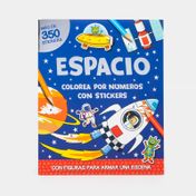 Colorea por números con stickers: Espacio
