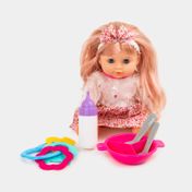 Muñeca de 28 cm con sonido y accesorios x 5 piezas