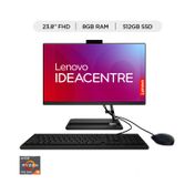 All in One Lenovo IdeaCentre 3 de 23.8", AMD Ryzen 5 7430U, RAM 8 GB, 512 GB SSD, W11