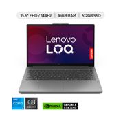 Portátil Lenovo LOQ 15IAX9 de 15.6" FHD, Intel Core i5-12450HX, RAM 16 GB, 512 GB SSD, W11, gris