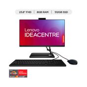 All in One Lenovo IdeacCentre 3 de 23.8", AMD Ryzen 7 7730U, RAM 8 GB, 512 GB SSD, W11