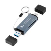Lector de tarjetas 2 en 1 USB Xtech, gris