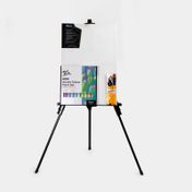 Kit de arte con caballete metalico + Set de acrilicos colores pastel