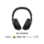 Audífonos inalámbricos de diadema Sony WH1000XM6, negros