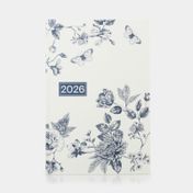 Agenda diaria práctica vintage flores 2026