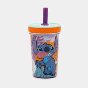 Vaso de 370ml antivuelco con pitillo Stitch aloha