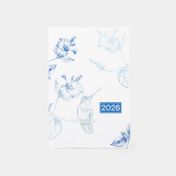Agenda diaria Premium colibrí azul 2026
