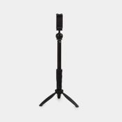 Trípode de 110 cm para celular con 4 secciones, negro