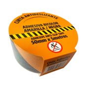 Cinta antideslizante adhesiva bicolor amarilla, negra 50mm x 5metros
