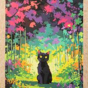 Kit de pintura por números gato en bosque