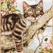 Kit de pintura por números gato en árbol