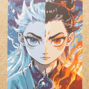 Kit de pintura por números anime rojo, azul