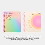 Cuaderno 85 rayas argollado de 96 hojas pastel (surtido)