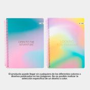 Cuaderno 105 rayas argollado de 96 hojas pastel (surtido)