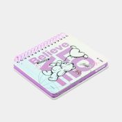 Cuaderno mini rayas argollado de 96 hojas Girl PWR iridiscente (surtido)