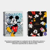 Cuaderno 105 rayas argollado de 96 hojas Mickey Mouse (surtido)