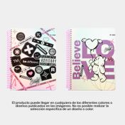 Cuaderno 105 rayas argollado de 96 hojas Girl PWR iridiscente (surtido)