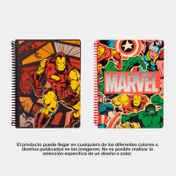Cuaderno 105 rayas argollado de 96 hojas Marvel (surtido)