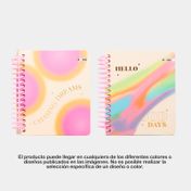 Cuaderno mini rayas argollado de 96 hojas pastel (surtido)