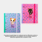Pasta argolla A4 con 3 aros, 120 hojas cuadriculadas + separadores gatos (surtido)