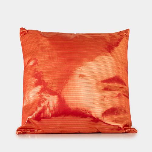 Cojín navideño de 45 x 45 cm líneas doradas, rojo