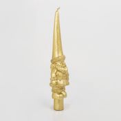 Vela de 21 cm santa dorado