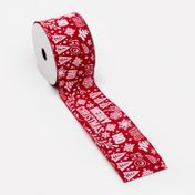 Cinta poliéster de 6.5 cm x 9 m Merry Christmas