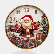 Reloj navideño de 30 cm santa con regalos