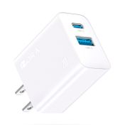 Cargador de pared 1Hora de 20 W USB, blanco