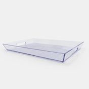 Bandeja rectangular de 44 x 29 cm transparente