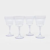 Set de copas en acrílico 300ml x4 unidades
