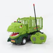 Camión T-Rex con control, sonido y dinosaurios