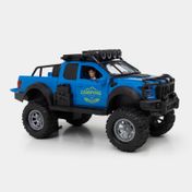 Camioneta de camping con luz y sonido, azul