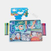 Kit para colorear mundo submarino con ojos movibles x 16 piezas