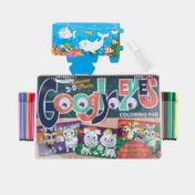 Kit para colorear mundo animal con ojos movibles x 16 piezas