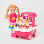 Muñeca Sparkle de 13.5 cm con carrito de postres