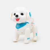 Perro robot con control, luz y sonido, blanco