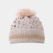 Gorro de 25 cm lentejuelas con pom pom